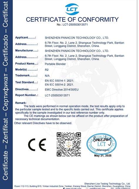 Panacon Patent Certificate 21