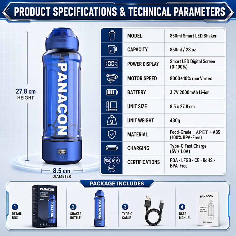 12,USB Protein Shaker Bottles