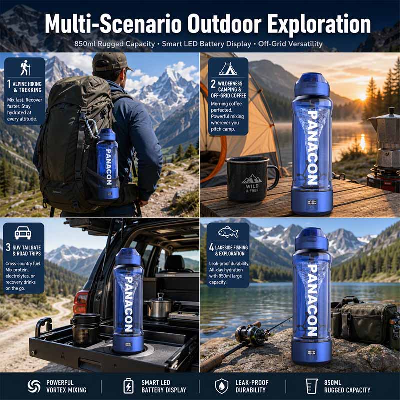 4,USB Protein Shaker Bottles